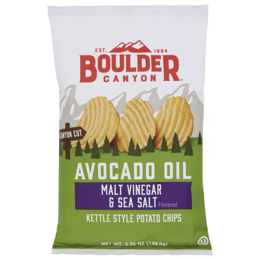 BOULDER CANYON: Avocado Oil Malt Vinegar and Sea Salt Chips, 5.25 oz