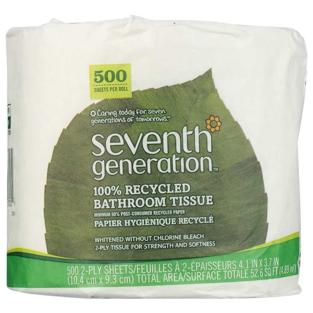 Recycled Bathroom Tissue - Eco-Friendly 2Ply| SEVENTH GEN.| 500 Sheets