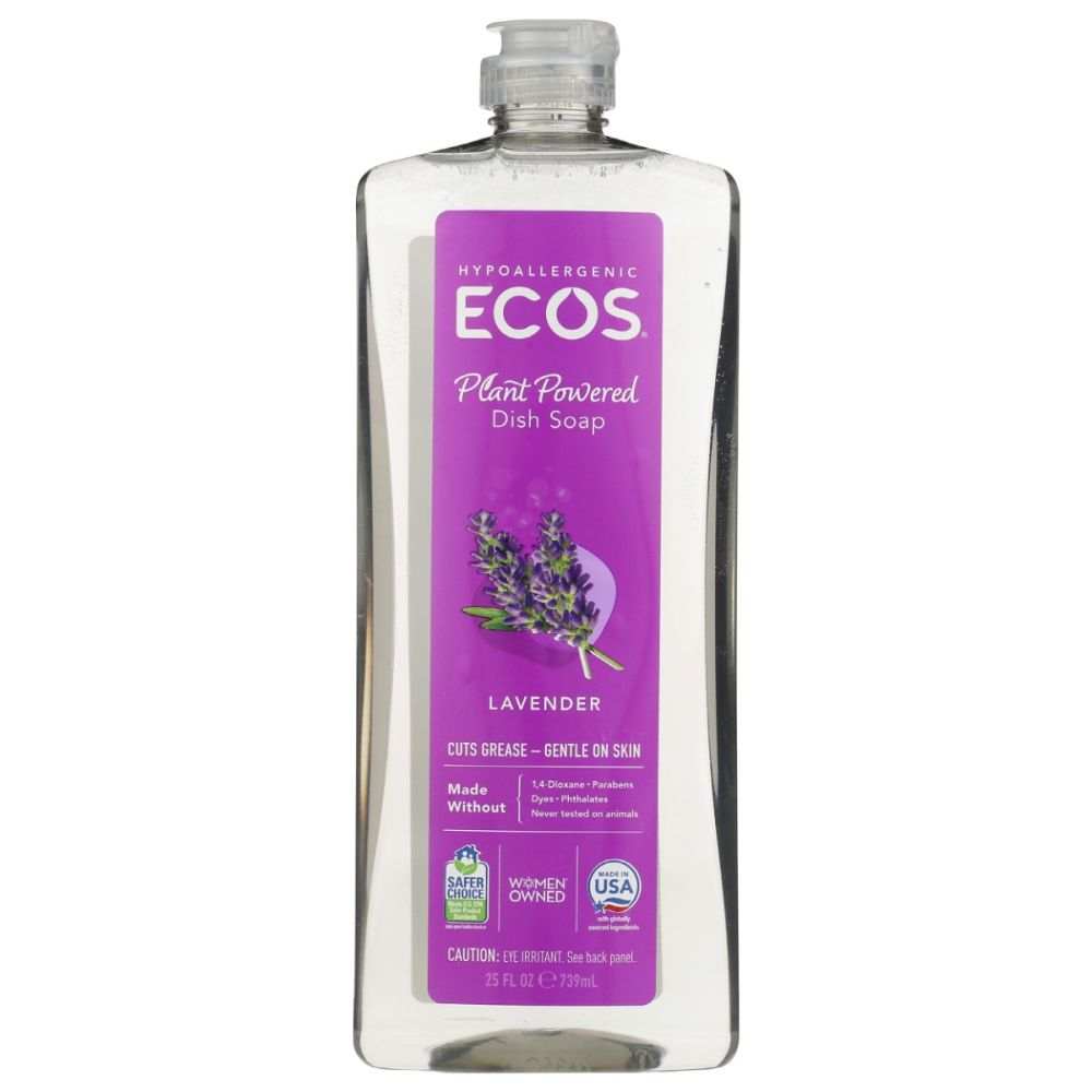 ECOS Dish Soap - Lavender, 25oz | Gentle Powerful Plant-Based Cleanser