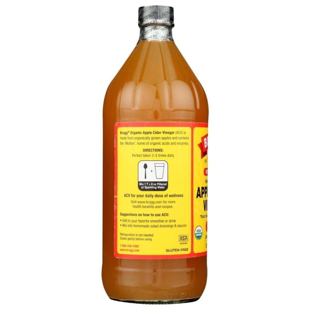 BRAGG Apple Cider Vinegar -32oz Raw, Organic, Unfiltered with 'Mother'