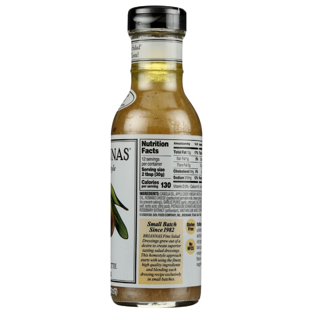 BRIANNAS: Italian Vinaigrette Dressing, 12 oz