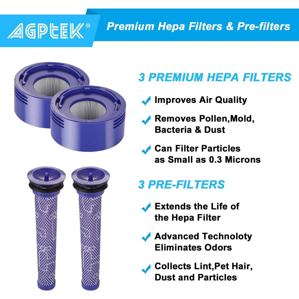 Vacuum Replacement Post Pre Motor HEPA Filters Kit