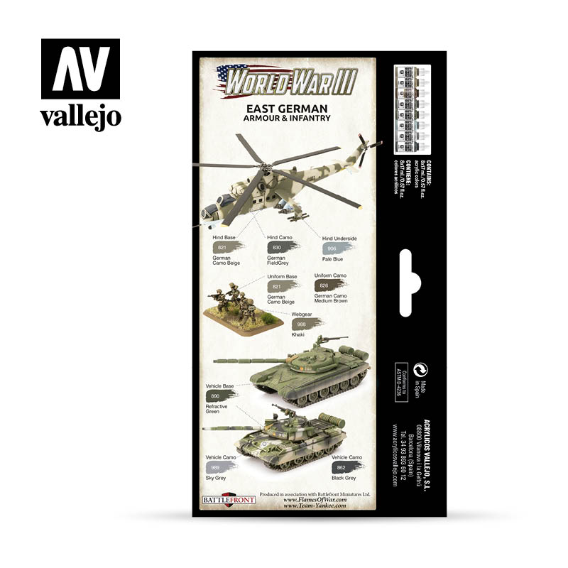 Model Color: WWIII Paint Set - East German Armour & Infantry