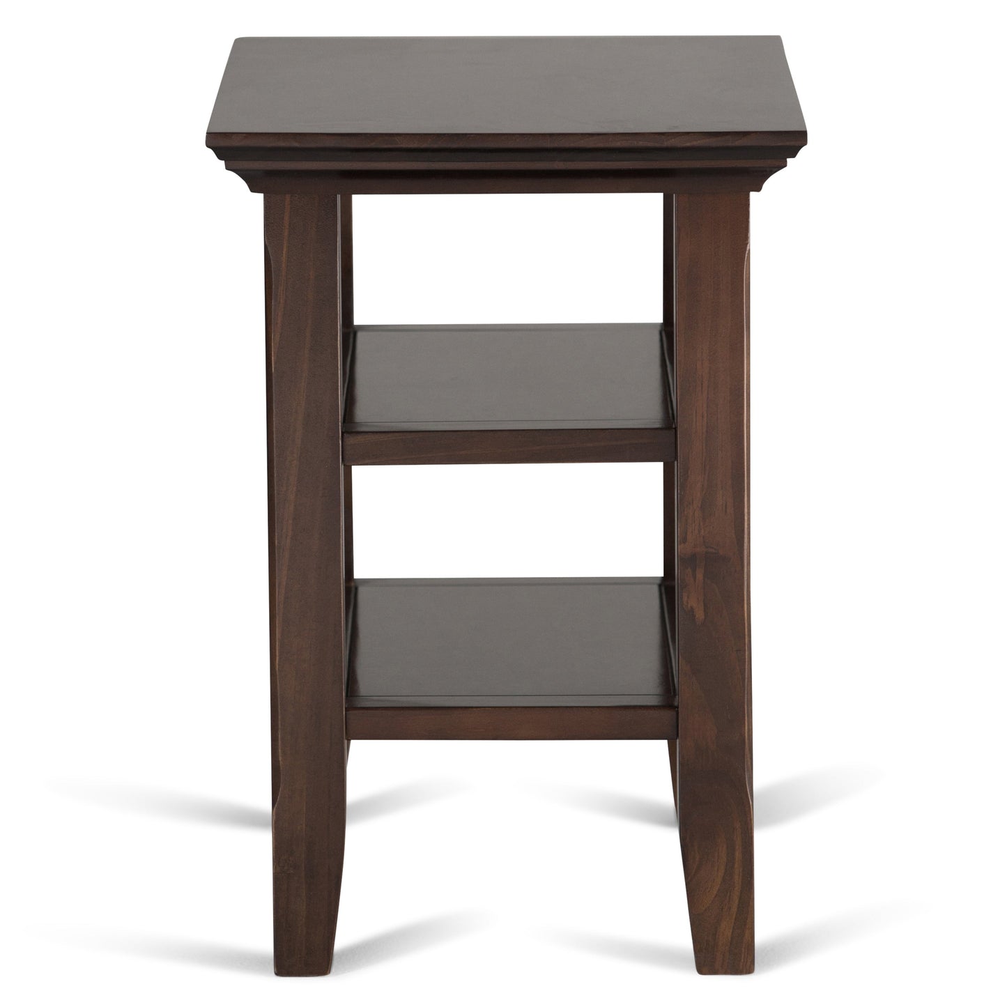 Acadian Solid Wood Narrow Side Table in Brunette