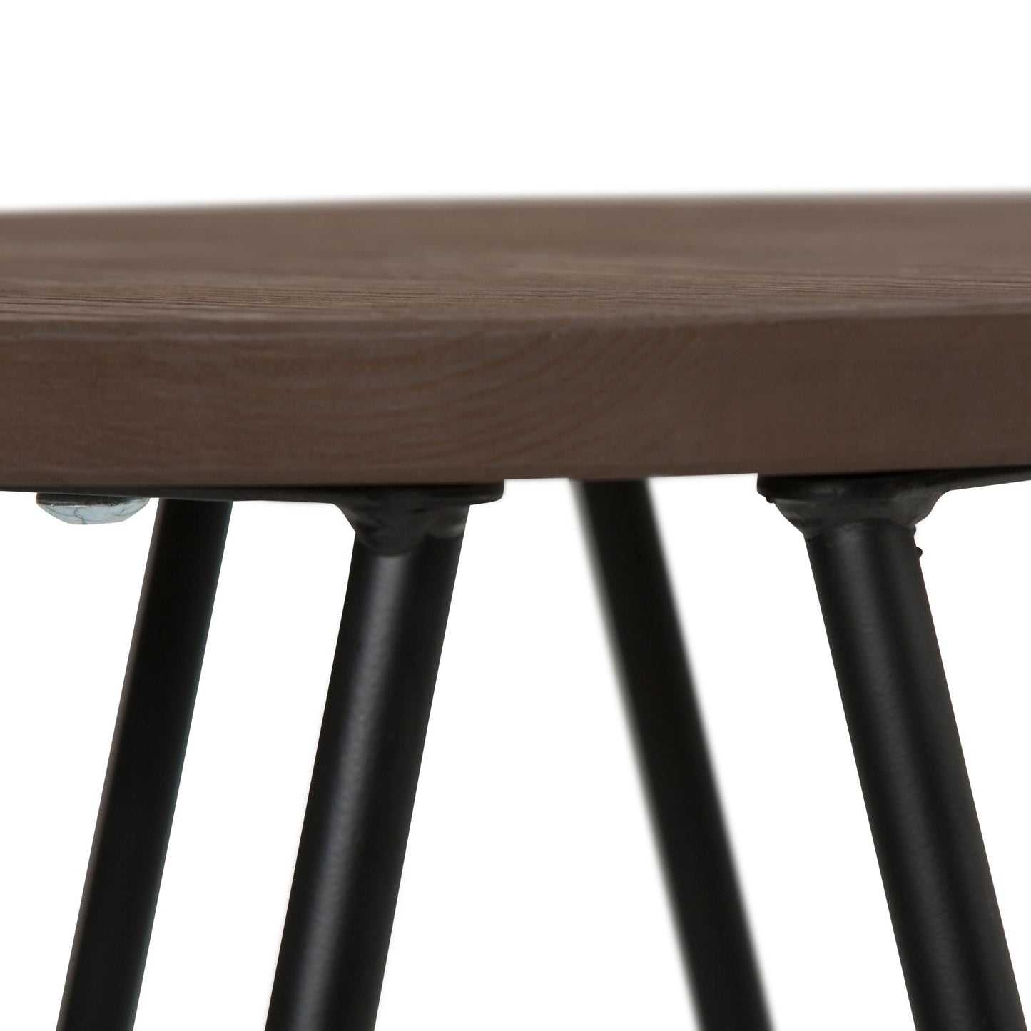 Simeon - 24" Metal Counter Height Stool with Wood Seat - Cocoa