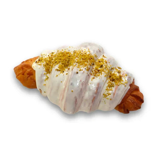 Andy Anand White Chocolate Pistachio Croissant Cake, 10 pc, 2 lb – Hand-Rolled French Butter Croissants, Gourmet Birthday Gift Box