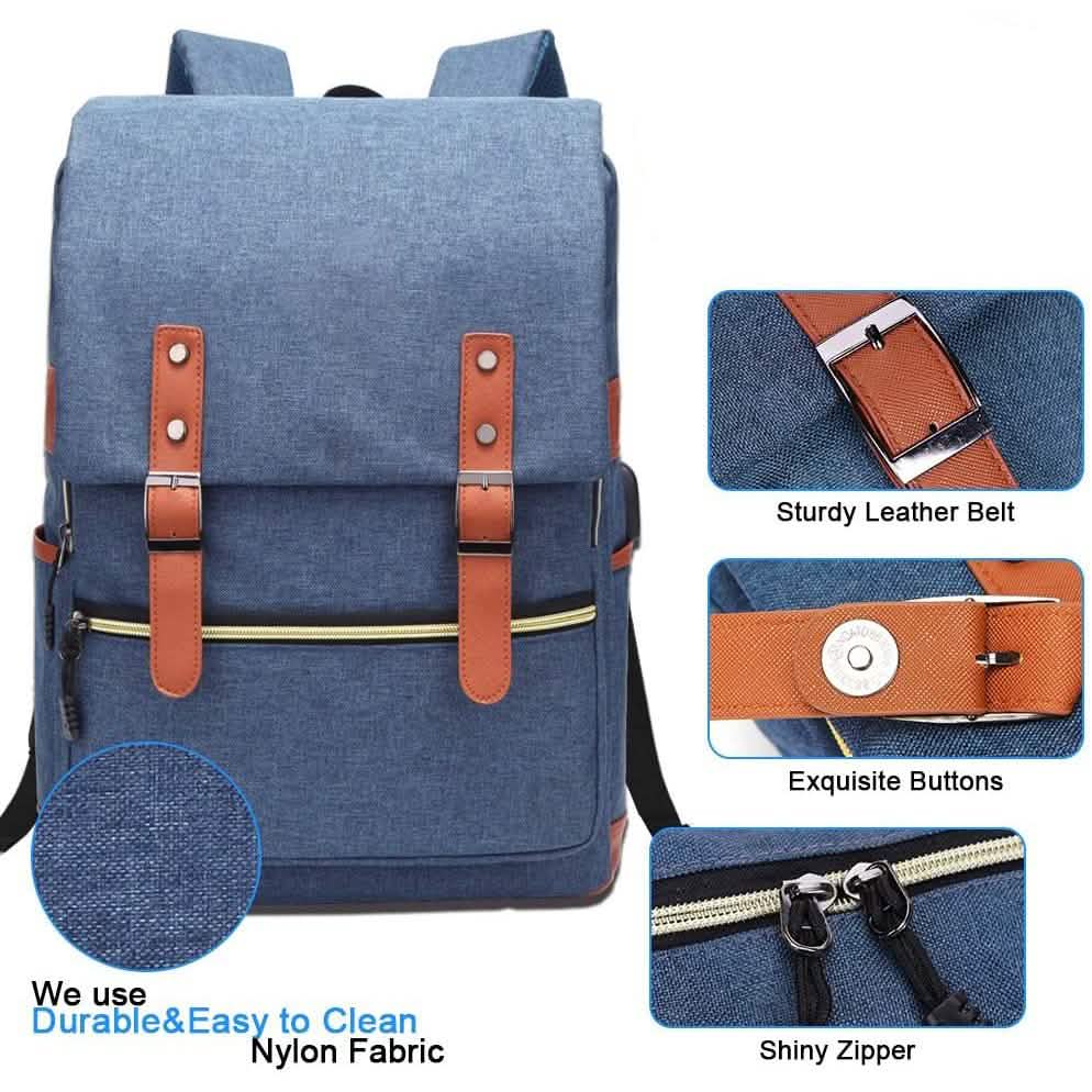 Sac à dos vintage pour ordinateur portable