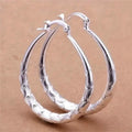 Vintage Pattern Large Hoop Earrings