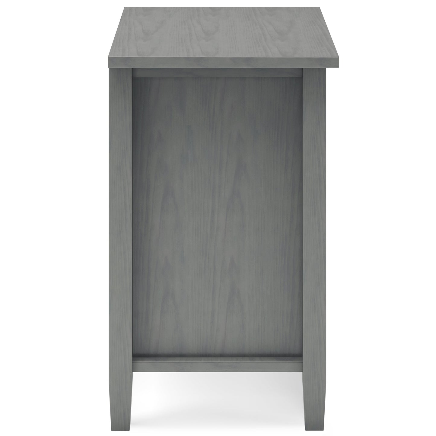 Warm Shaker Solid Wood Nightstand in Fog