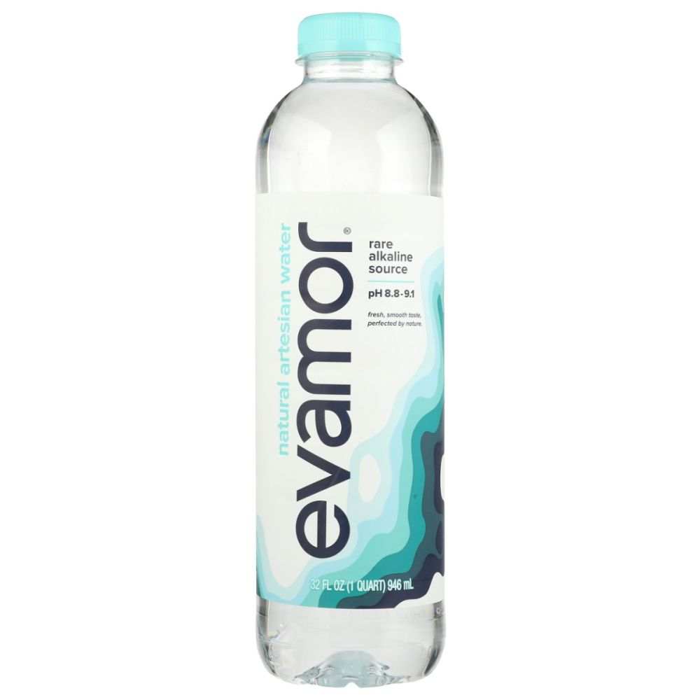 EVAMOR Natural Artesian Water –Pure Alkaline Spring Water, 70oz Bottle