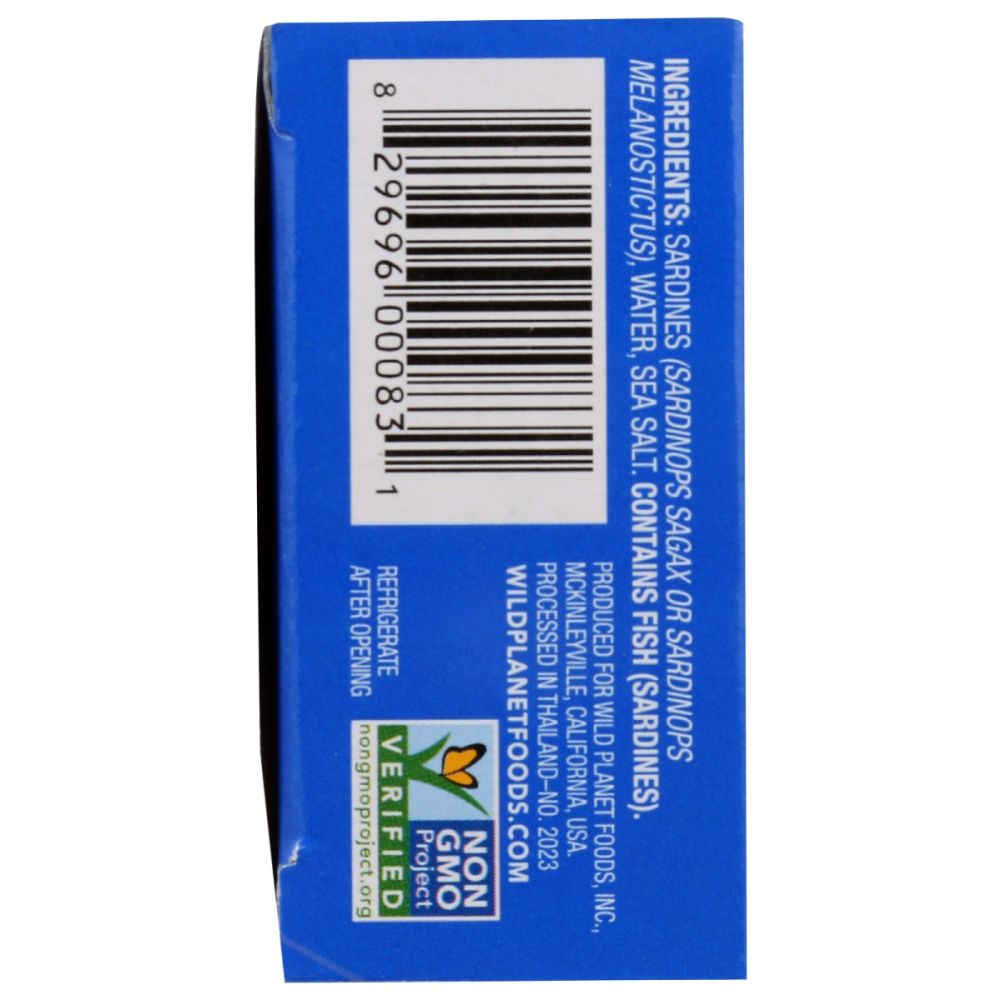 WILD PLANET: Wild Sardines In Water, 4.4 oz