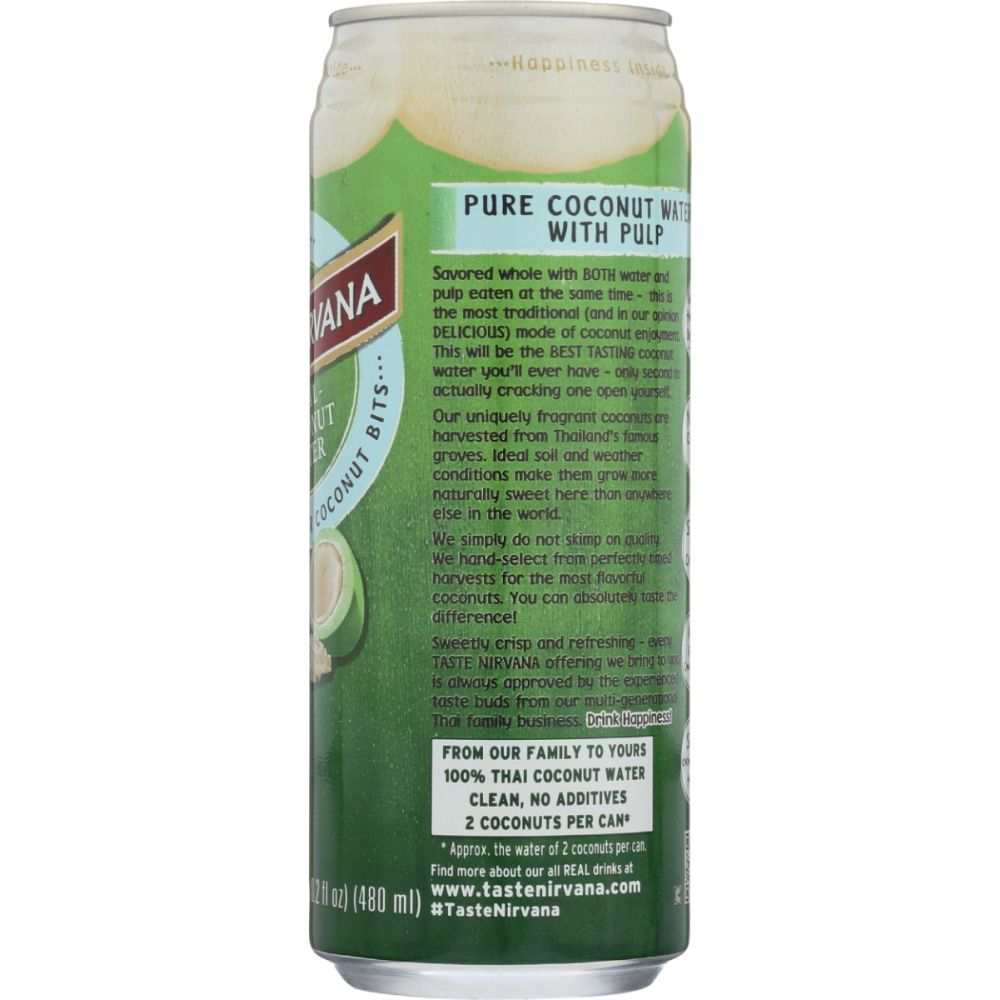 TASTE NIRVANA: Real Coconut Water with Pulp Can, 16.2 fo