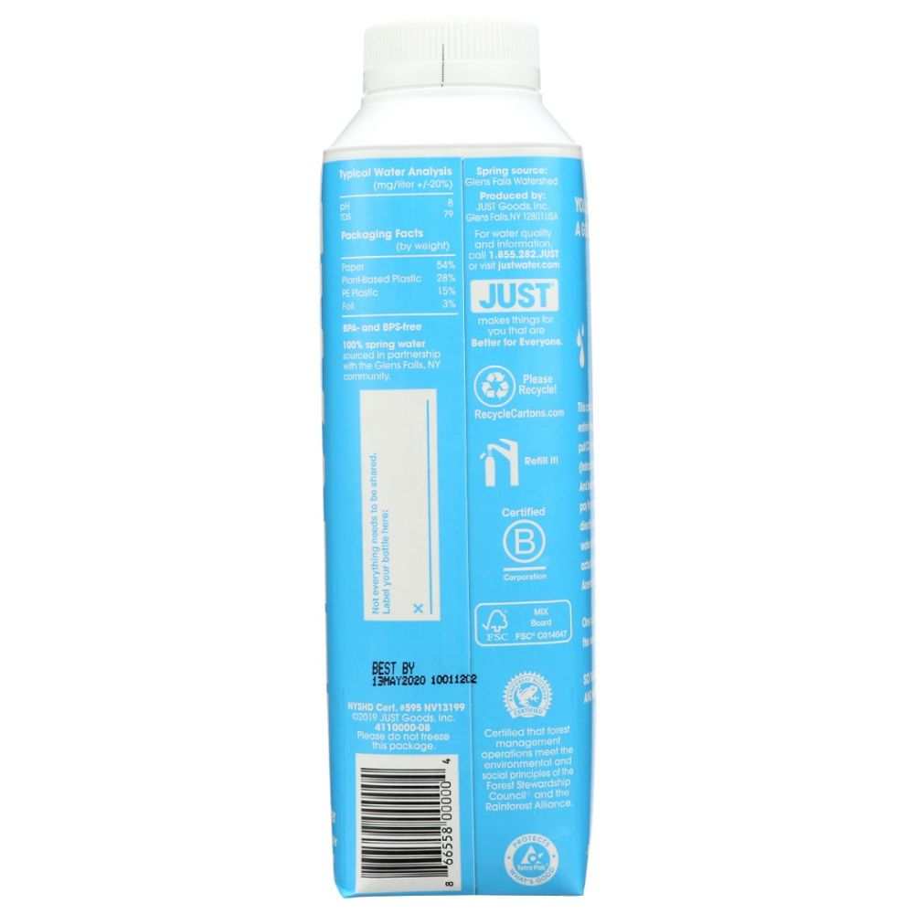 JUST WATER: Spring Water, 500 ml