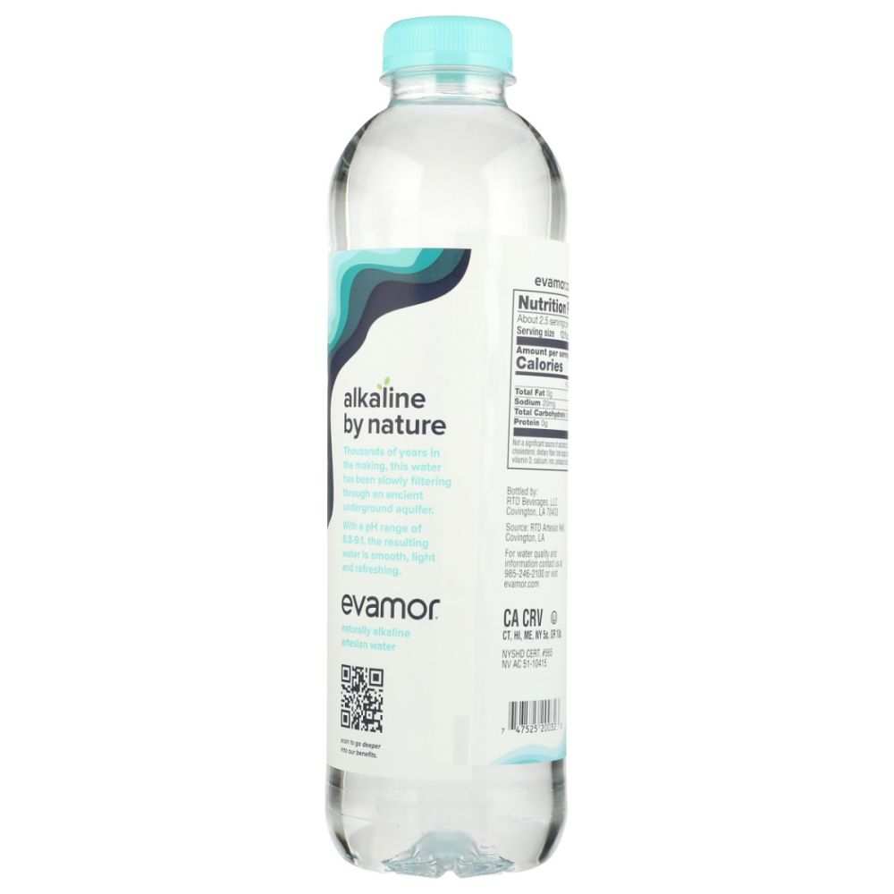 EVAMOR Natural Artesian Water –Pure Alkaline Spring Water, 70oz Bottle