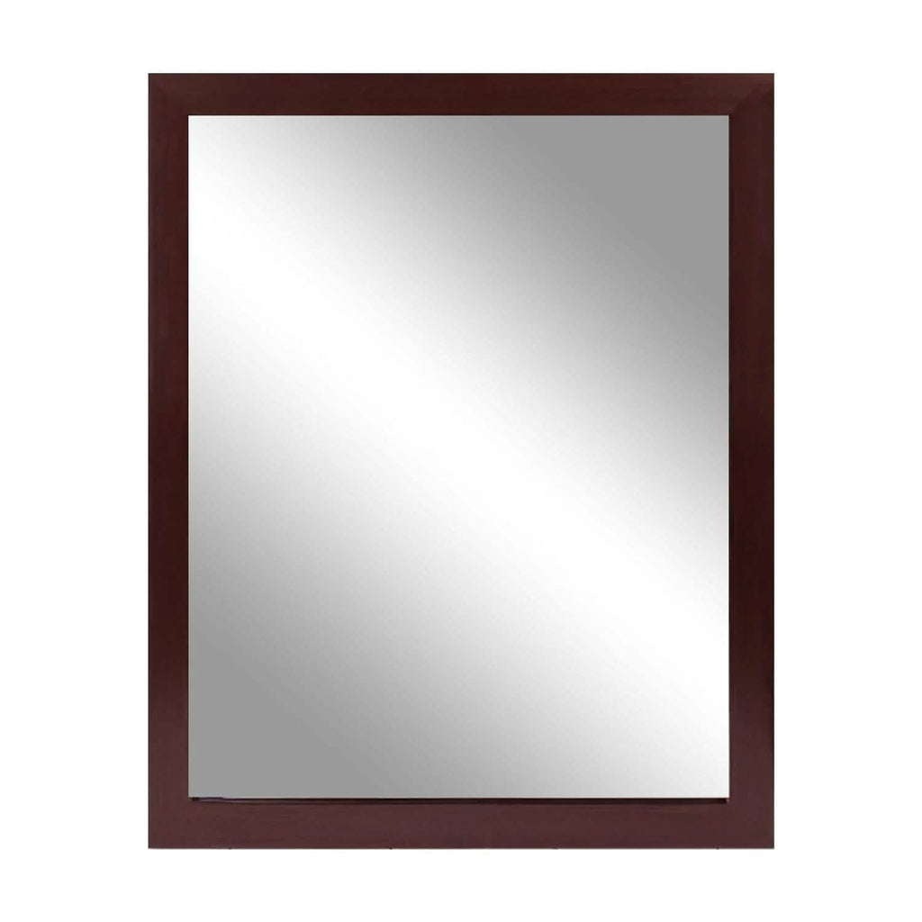 Wall Mount Mirror Wood-Like Frame Rectangle Modern Hanging Mirror