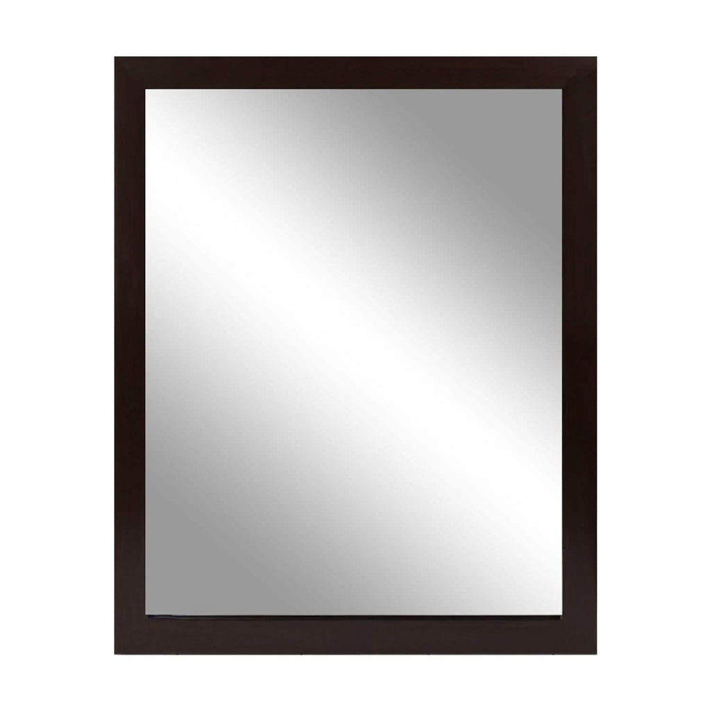 Wall Mount Mirror Wood-Like Frame Rectangle Modern Hanging Mirror