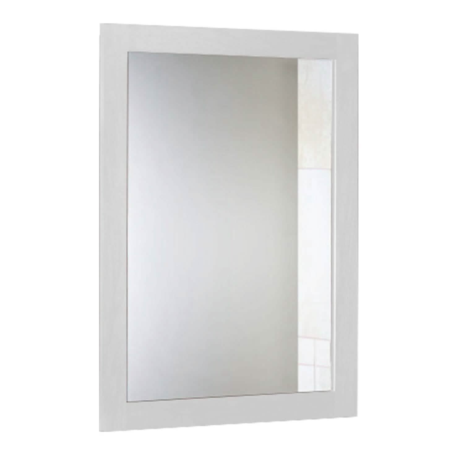 Wall Mount Mirror Wood-Like Frame Rectangle Modern Hanging Mirror