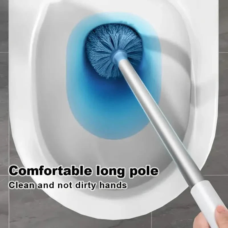 壁掛け式 長柄トイレ掃除ブラシ ホルダー付き
