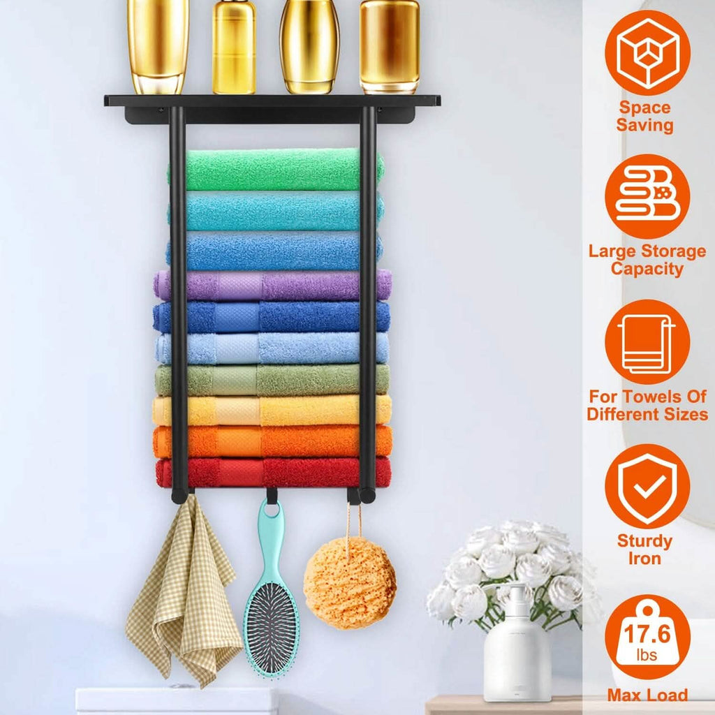 Wall Mounted Towel Rack for Rolled Towels