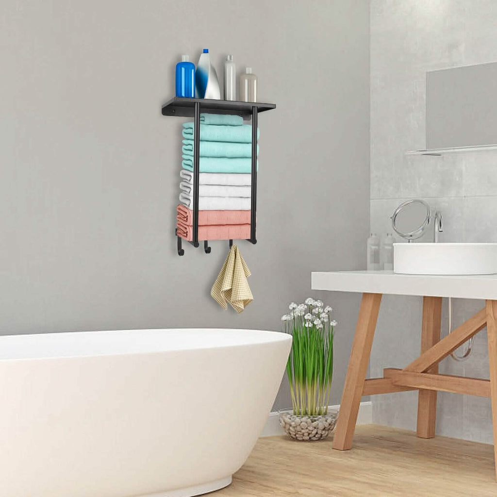 Wall Mounted Towel Rack for Rolled Towels