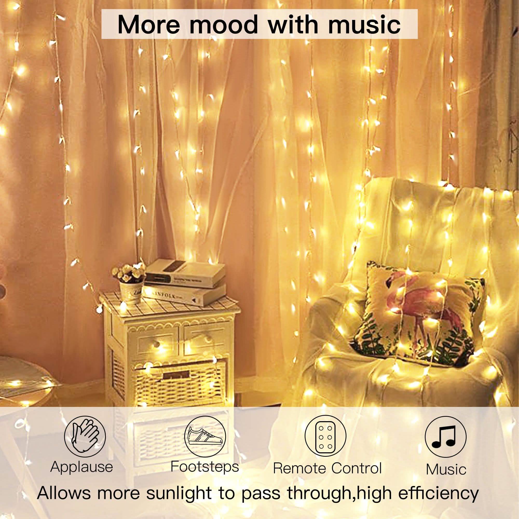 Warm White USB Remote Control 300LED String Lights