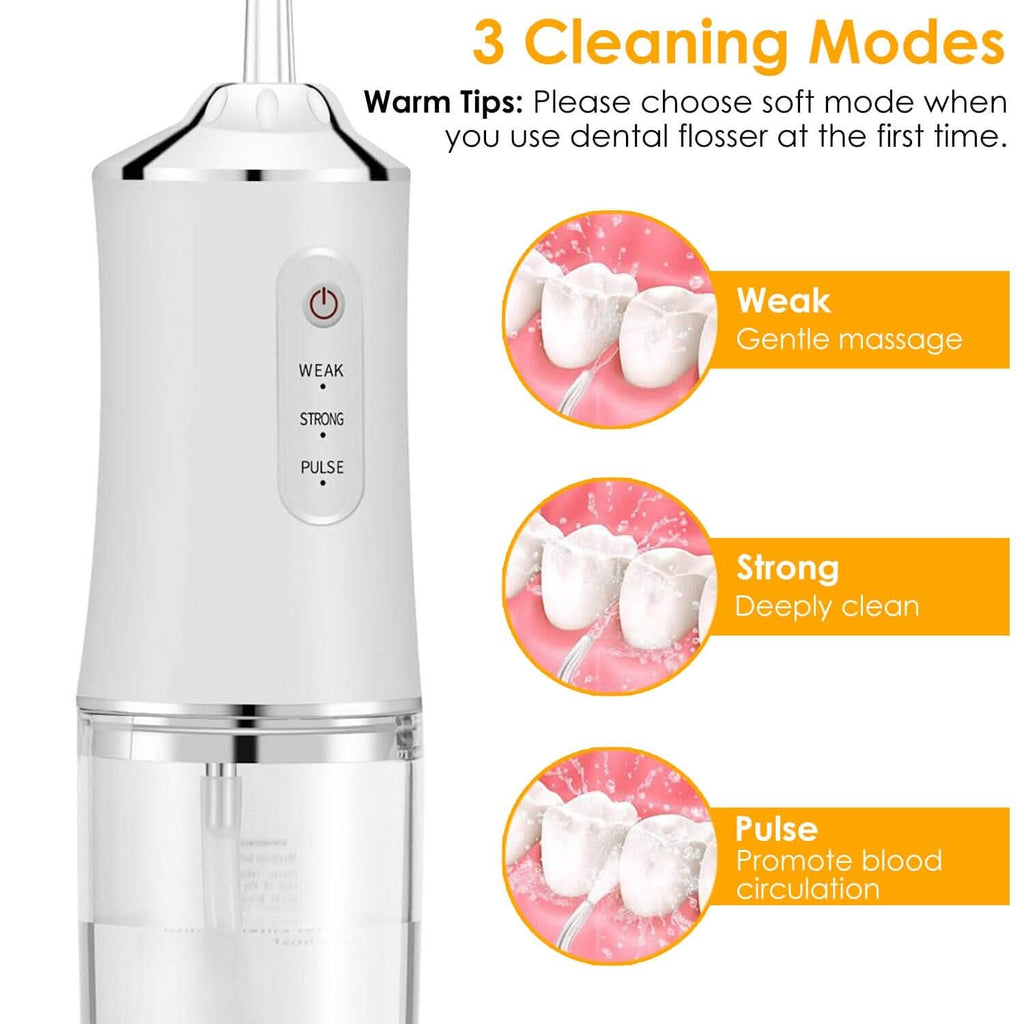 Water Flosser Cordless Dental Oral Irrigator Waterproof Teeth Cleaner