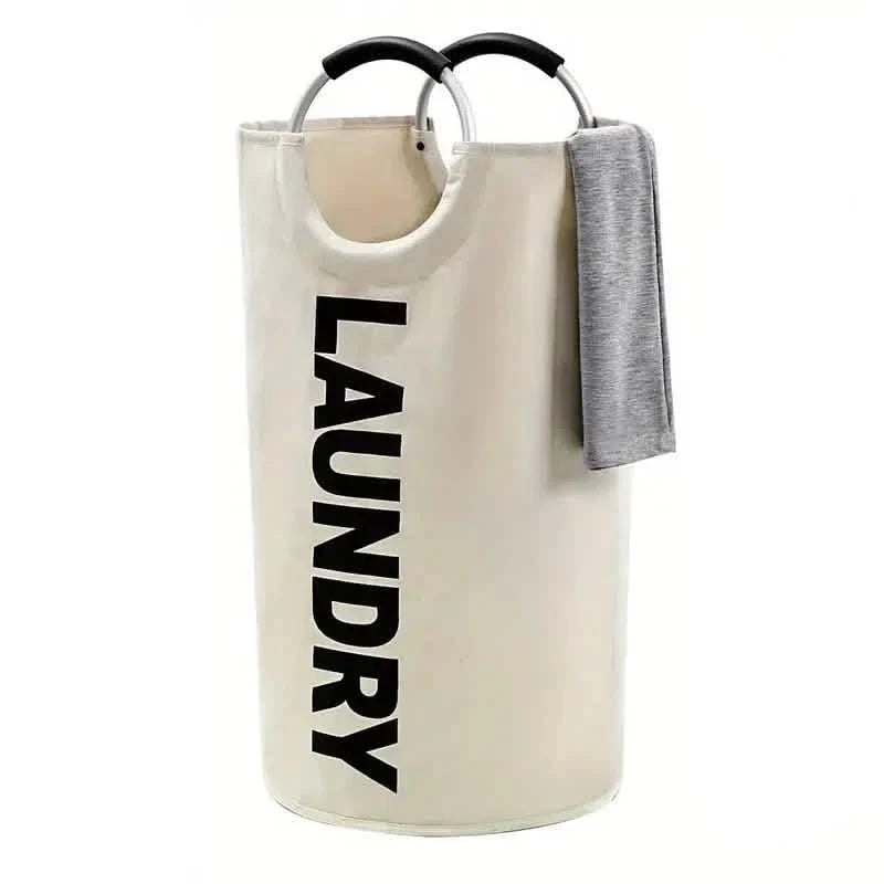 Waterproof Collapsible Clothes Hamper Laundry Basket With Padded Handles