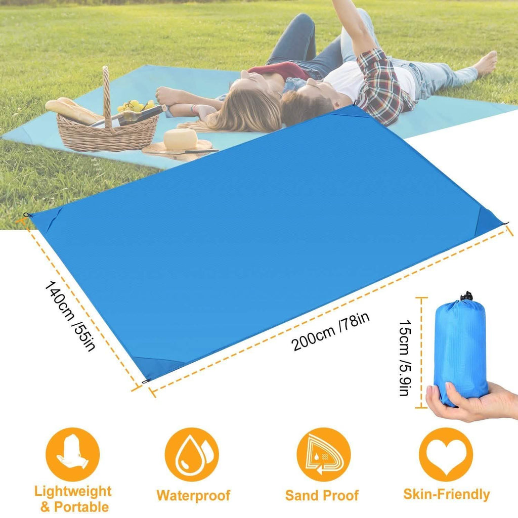 Waterproof Foldable Camping Rug Pocket Sand Proof Picnic Mat