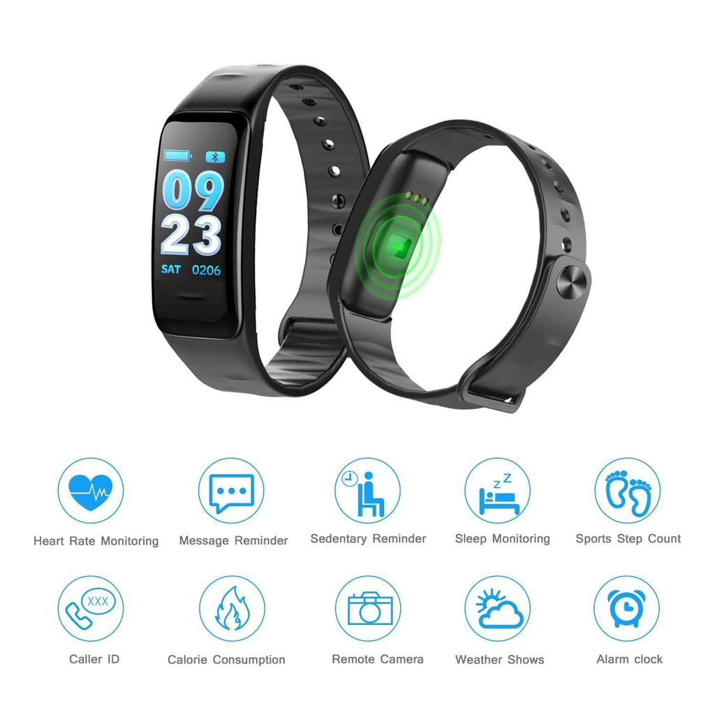 Bracelet intelligent étanche violet moniteur de fréquence cardiaque d'activité physique