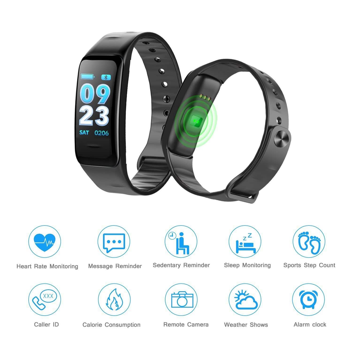 Bracelet intelligent étanche violet moniteur de fréquence cardiaque d'activité physique