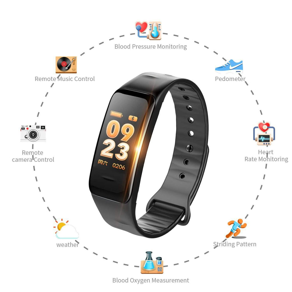 Bracelet intelligent étanche violet moniteur de fréquence cardiaque d'activité physique