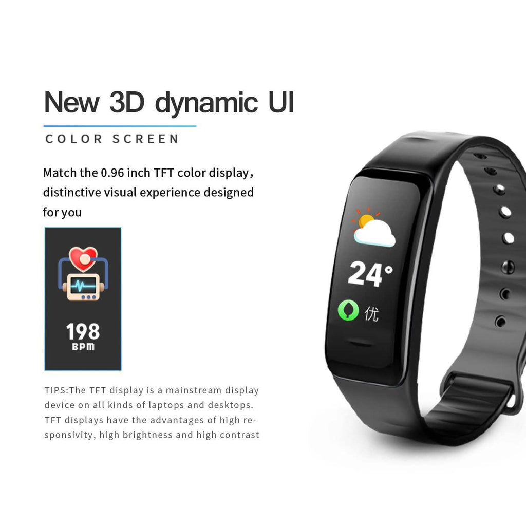 Bracelet intelligent étanche violet moniteur de fréquence cardiaque d'activité physique