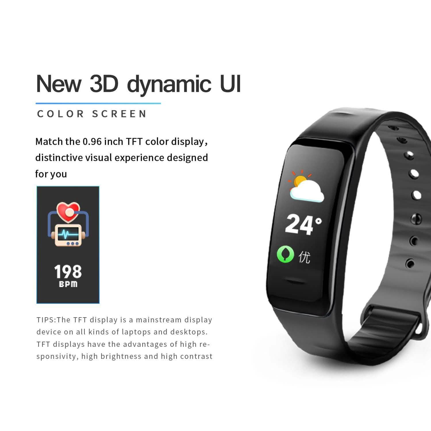 Bracelet intelligent étanche violet moniteur de fréquence cardiaque d'activité physique