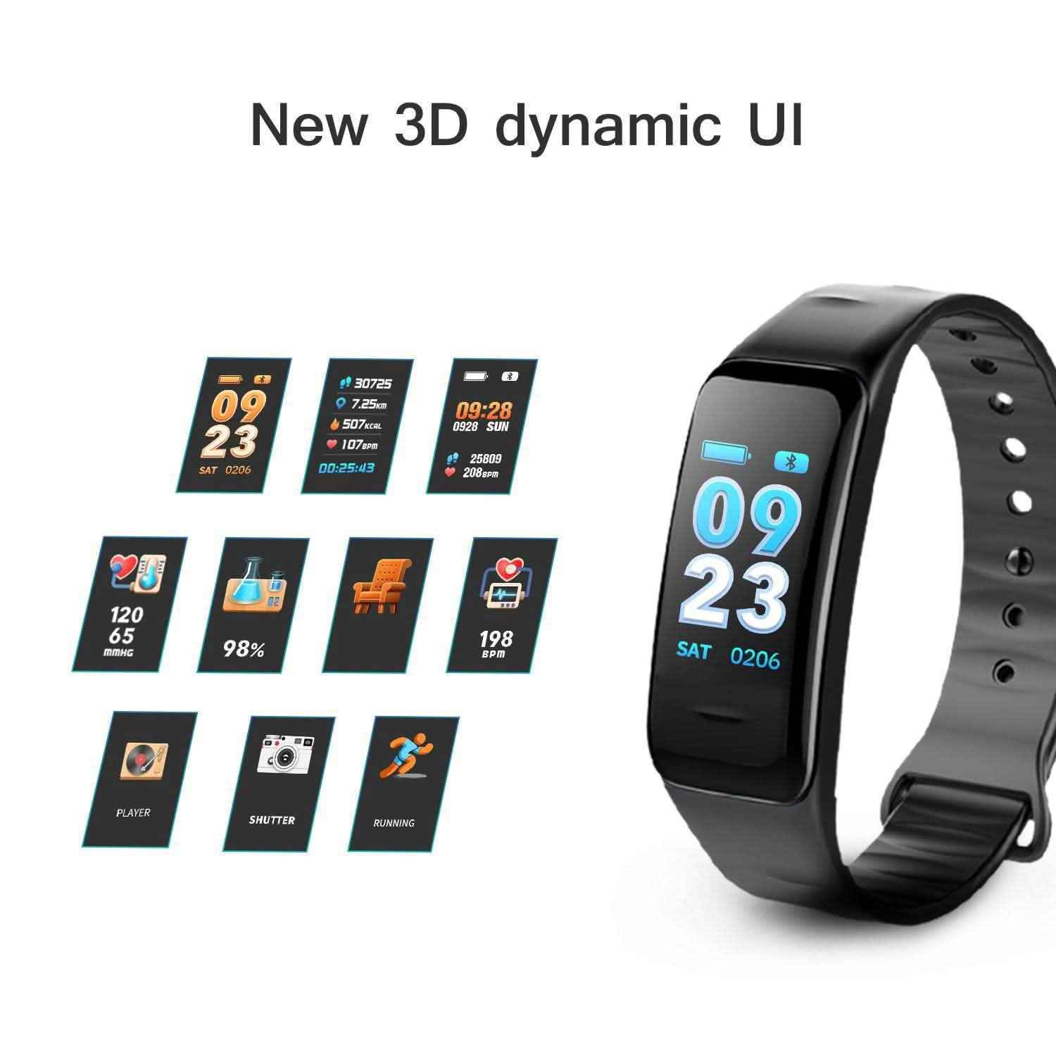 Bracelet intelligent étanche violet moniteur de fréquence cardiaque d'activité physique