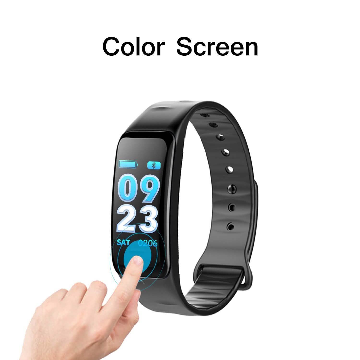 Bracelet intelligent étanche violet moniteur de fréquence cardiaque d'activité physique
