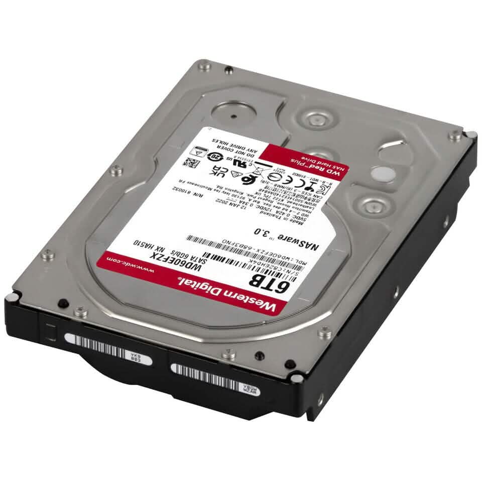 Western Digital Red Plus 6 To 5,4K 128 Mo SATA III 3,5'' WD60EFZX NX HA510 (Reconditionné)