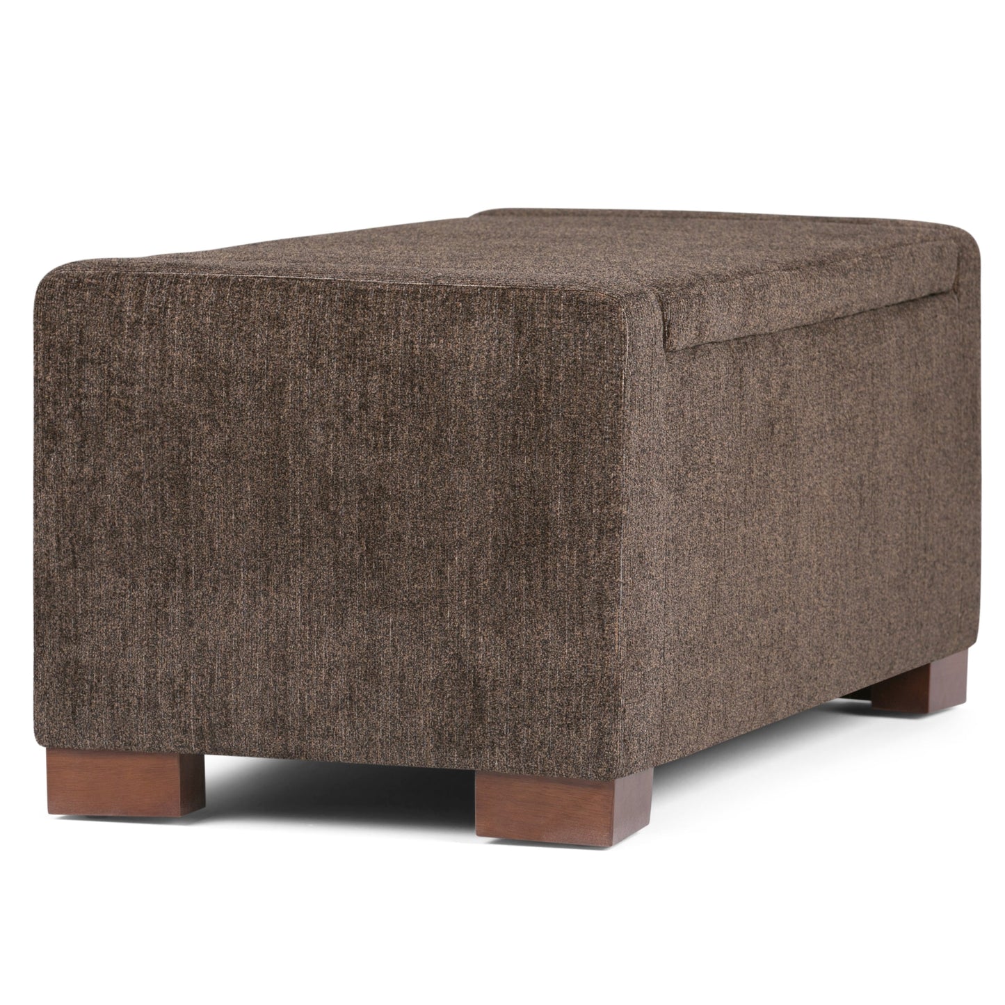 Bretton 42 Inch Wide Lift Top Storage Ottoman in Deep Umber