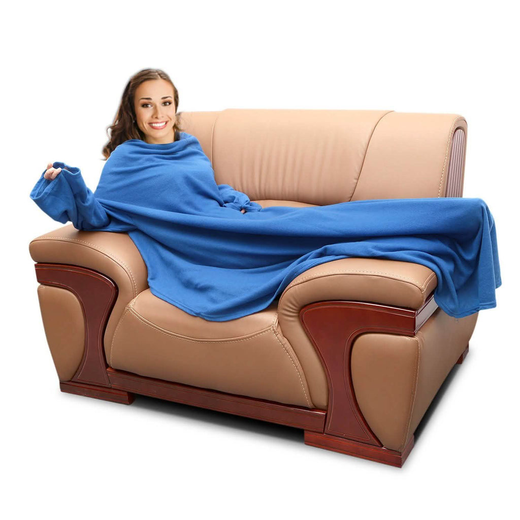 Couverture polaire portable avec manches