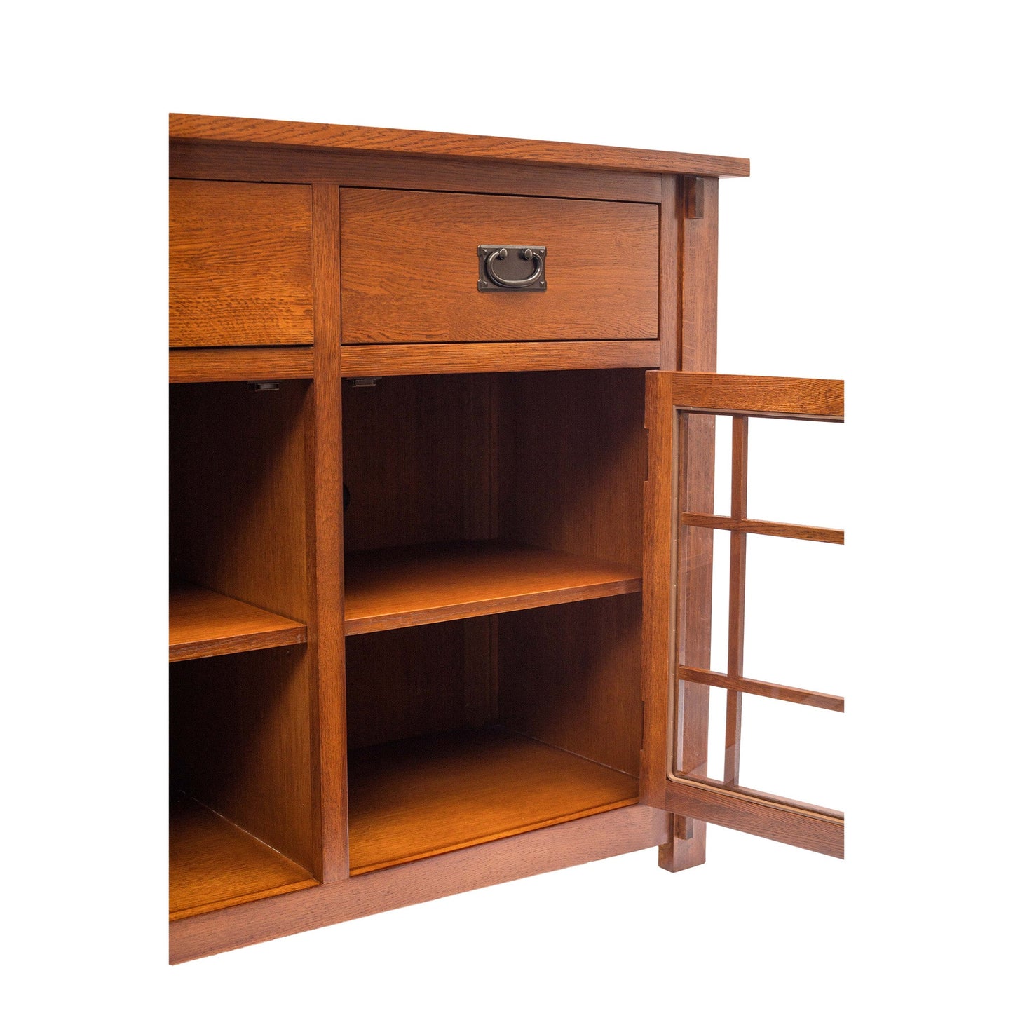 (Micheal's Cherry) Craftsman Mission Solid Oak Sideboard - 65"
