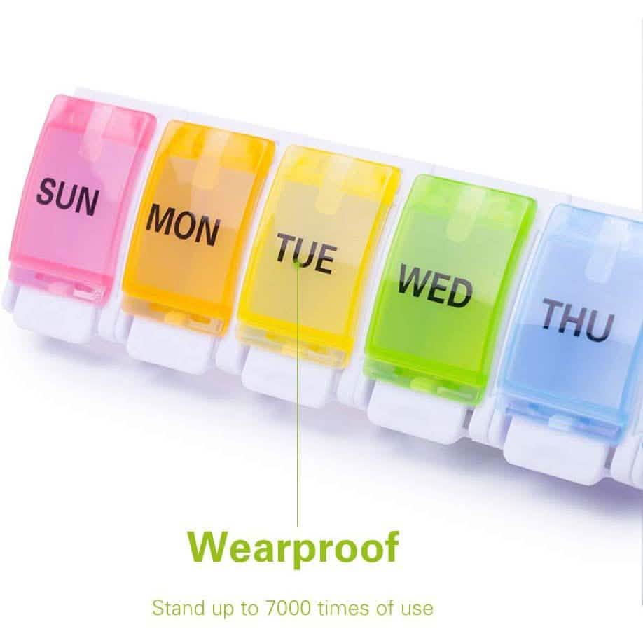 2-Pack: Weekly Pill Organizer Detachable, Sukuos Large Daily Pill Cases