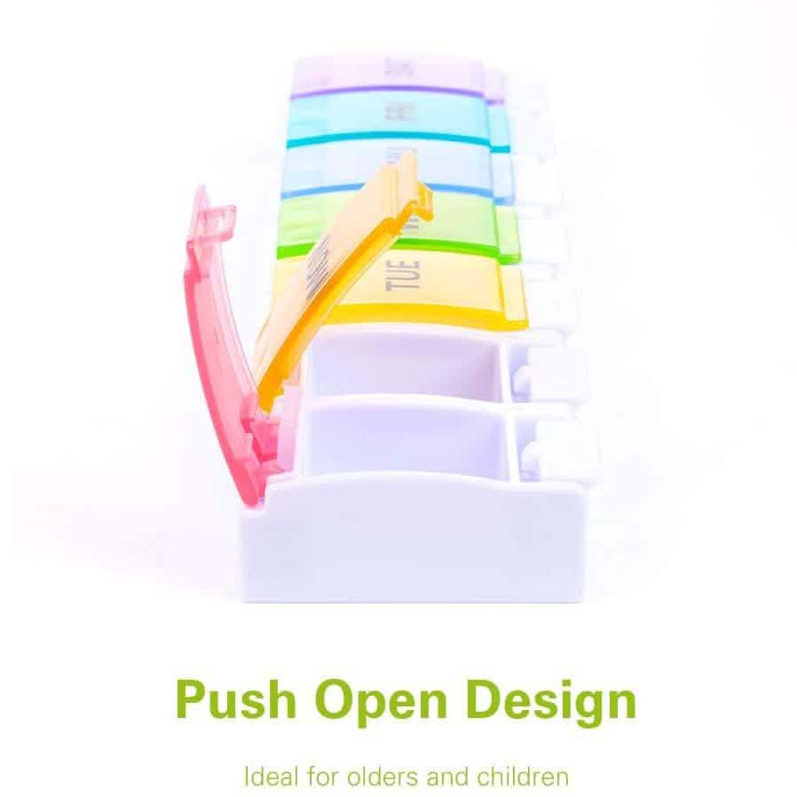2-Pack: Weekly Pill Organizer Detachable, Sukuos Large Daily Pill Cases