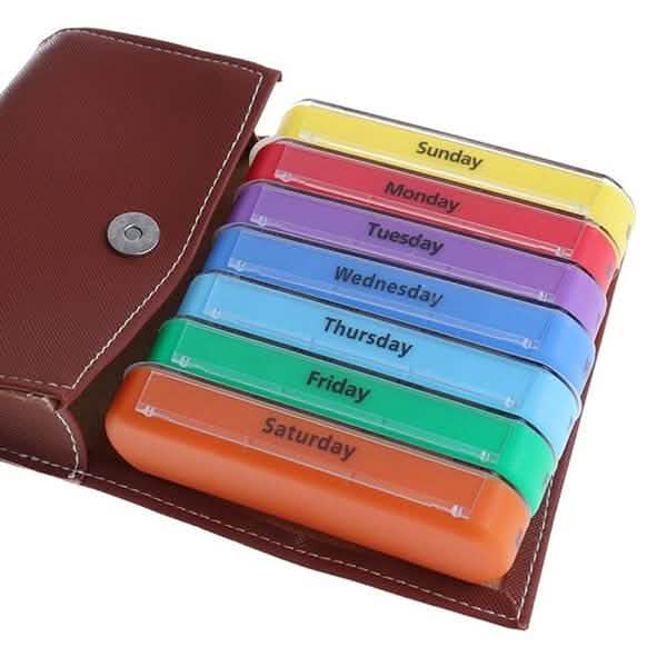Boîte de rangement hebdomadaire pour pilules
