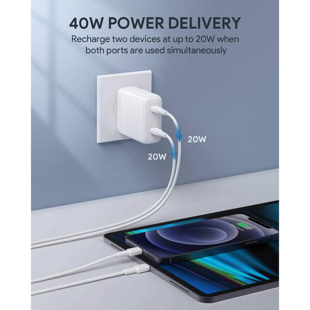 Wemiss 40W USB-C Wall Fast Charger with Foldable Plug