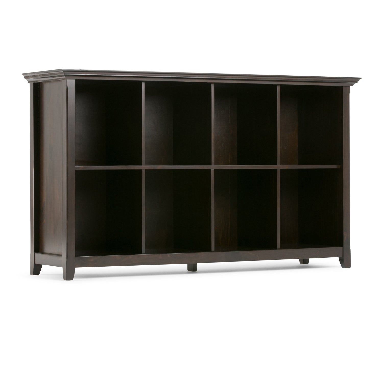 Amherst 57 Inch Wide Solid Wood 8 Cube Storage Sofa Table