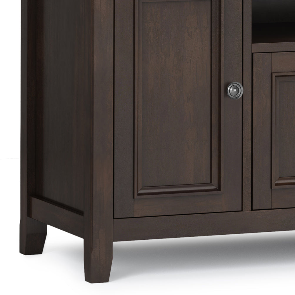 Amherst 72 Inch Wide Solid Wood TV Stand in Brunette
