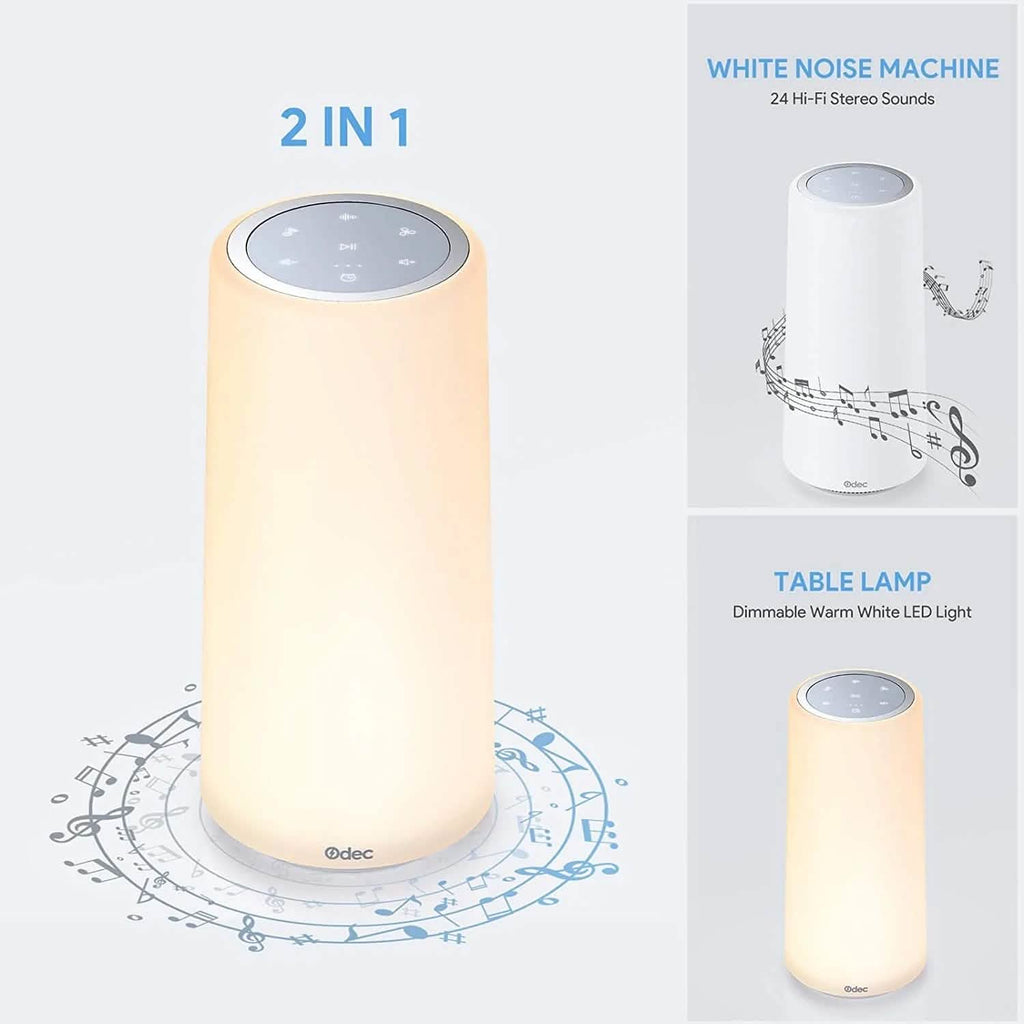 White Baby Sound Machine with Night Light