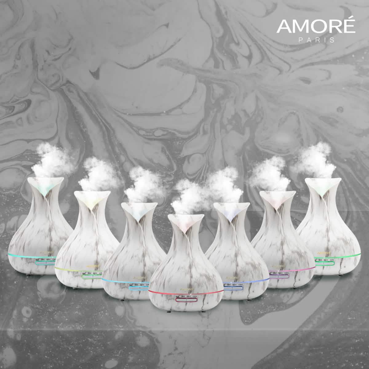 White Marble 300ml Ultrasonic Aroma Diffuser