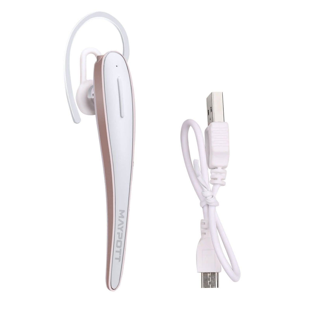 Écouteurs sport stéréo sans fil Bluetooth 4.1 blancs