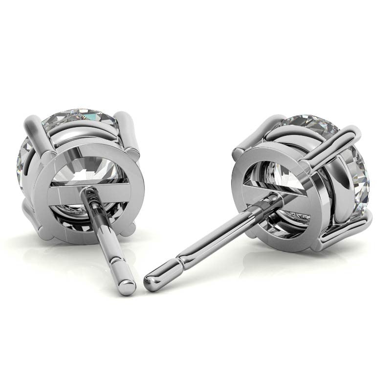 Luxurious 0.50 CTW Lab Grown Diamond Stud Earrings | G-VS Clarity | Sterling Silver | USA Made