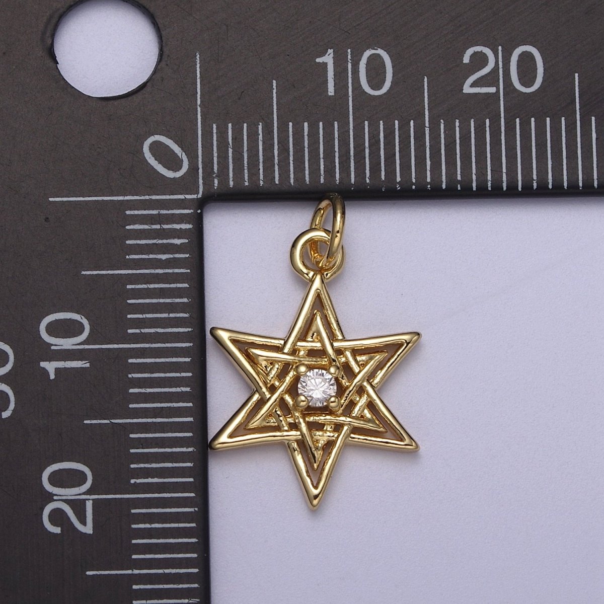 Wholesale Gold Star of David Charms, Jewish Charm, Religious N-337
